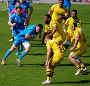 2 May 2021; Will Skelton of La Rochelle is tackled by Uini Atonio of La Rochelle during the Heineken Champions Cup semi-final match between La Rochelle and Leinster at Stade Marcel Deflandre in La Rochelle, France. Photo by Julien Poupart/Sportsfile