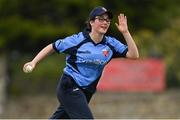 2 May 2021; Jane Maguire of Typhoons after catching Alana Dalzell of Scorchers during the Arachas Super 50 Cup 2021 match between Typhoons and Scorchers at Pembroke Cricket Club in Dublin. Photo by Seb Daly/Sportsfile