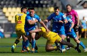 2 May 2021; Rónan Kelleher of Leinster is tackled by Reda Wardi of La Rochelle defence during the Heineken Champions Cup semi-final match between La Rochelle and Leinster at Stade Marcel Deflandre in La Rochelle, France. Photo by Julien Poupart/Sportsfile