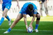 2 May 2021; Ross Byrne of Leinster scores his side's second try during the Heineken Champions Cup semi-final match between La Rochelle and Leinster at Stade Marcel Deflandre in La Rochelle, France. Photo by Julien Poupart/Sportsfile