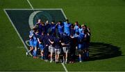 2 May 2021; The Leinster team huddle after the Heineken Champions Cup semi-final match between La Rochelle and Leinster at Stade Marcel Deflandre in La Rochelle, France. Photo by Julien Poupart/Sportsfile