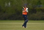 2 May 2021; Gaby Lewis of Scorchers departs, having scored 94 runs, during the Arachas Super 50 Cup 2021 match between Typhoons and Scorchers at Pembroke Cricket Club in Dublin. Photo by Seb Daly/Sportsfile