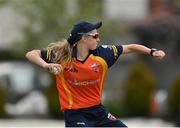 2 May 2021; Ashlee King of Scorchers fields the ball during the Arachas Super 50 Cup 2021 match between Typhoons and Scorchers at Pembroke Cricket Club in Dublin. Photo by Seb Daly/Sportsfile