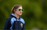 2 May 2021; Typhoons head coach Clare Shillington during the Arachas Super 50 Cup 2021 match between Typhoons and Scorchers at Pembroke Cricket Club in Dublin. Photo by Seb Daly/Sportsfile