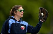 2 May 2021; Typhoons head coach Clare Shillington during the Arachas Super 50 Cup 2021 match between Typhoons and Scorchers at Pembroke Cricket Club in Dublin. Photo by Seb Daly/Sportsfile