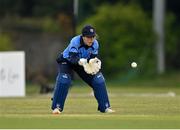 2 May 2021; Amy Hunter of Typhoons during the Arachas Super 50 Cup 2021 match between Typhoons and Scorchers at Pembroke Cricket Club in Dublin. Photo by Seb Daly/Sportsfile