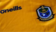 2 May 2021; A detailed view of the Roscommon jersey before a Roscommon football squad portrait session at Dr Hyde Park in Roscommon. Photo by Eóin Noonan/Sportsfile
