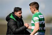 3 May 2021; Shamrock Rovers manager Stephen Bradley and Gary O'Neill following their side's victory in the SSE Airtricity League Premier Division match between Shamrock Rovers and Waterford at Tallaght Stadium in Dublin. Photo by Seb Daly/Sportsfile