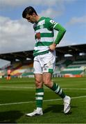 3 May 2021; Neil Farrugia of Shamrock Rovers leaves the pitch with an injury during the SSE Airtricity League Premier Division match between Shamrock Rovers and Waterford at Tallaght Stadium in Dublin. Photo by Seb Daly/Sportsfile