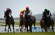 3 May 2021; Pale Iris, with Gary Carroll up, centre, on their way to winning the Irish Stallion Farms EBF Fillies Handicap at The Curragh Racecourse in Kildare. Photo by Harry Murphy/Sportsfile