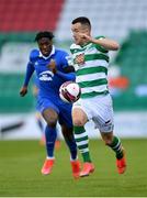 3 May 2021; Aaron Greene of Shamrock Rovers in action against Tunmise Sobowale of Waterford during the SSE Airtricity League Premier Division match between Shamrock Rovers and Waterford at Tallaght Stadium in Dublin. Photo by Seb Daly/Sportsfile