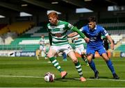 3 May 2021; Darragh Nugent of Shamrock Rovers in action against Adam O'Reilly of Waterford during the SSE Airtricity League Premier Division match between Shamrock Rovers and Waterford at Tallaght Stadium in Dublin. Photo by Seb Daly/Sportsfile