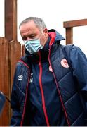 3 May 2021; St Patrick's Athletic manager Alan Mathews arriving to The Showgrounds before the SSE Airtricity League Premier Division match between Sligo Rovers and St Patrick's Athletic at The Showgrounds in Sligo. Photo by Eóin Noonan/Sportsfile