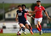 3 May 2021; Billy King of St Patrick's Athletic in action against Greg Bolger of Sligo Rovers  during the SSE Airtricity League Premier Division match between Sligo Rovers and St Patrick's Athletic at The Showgrounds in Sligo. Photo by Eóin Noonan/Sportsfile