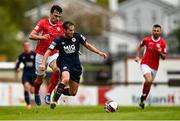 3 May 2021; Billy King of St Patrick's Athletic in action against John Mahon of Sligo Rovers during the SSE Airtricity League Premier Division match between Sligo Rovers and St Patrick's Athletic at The Showgrounds in Sligo. Photo by Eóin Noonan/Sportsfile