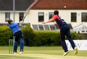 4 May 2021; Kevin O'Brien of Leinster Lightning plays a shot from Mark Adar of Northern Knights during the Inter-Provincial Cup 2021 match between Leinster Lightning and Northern Knights at Pembroke Cricket Club in Dublin. Photo by Matt Browne/Sportsfile