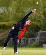 4 May 2021; Ben White of Northern Knights bowls during the Inter-Provincial Cup 2021 match between Leinster Lightning and Northern Knights at Pembroke Cricket Club in Dublin. Photo by Matt Browne/Sportsfile