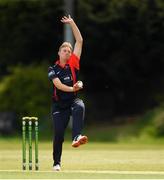4 May 2021; Luke Georgeson of Northern Knights bowls during the Inter-Provincial Cup 2021 match between Leinster Lightning and Northern Knights at Pembroke Cricket Club in Dublin.  Photo by Matt Browne/Sportsfile