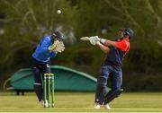 4 May 2021; Mark Adair of Northern Knights plays a shot during the Inter-Provincial Cup 2021 match between Leinster Lightning and Northern Knights at Pembroke Cricket Club in Dublin.  Photo by Matt Browne/Sportsfile