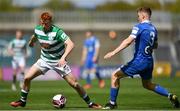 3 May 2021; Rory Gaffney of Shamrock Rovers in action against Cameron Evans of Waterford during the SSE Airtricity League Premier Division match between Shamrock Rovers and Waterford at Tallaght Stadium in Dublin. Photo by Seb Daly/Sportsfile