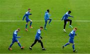 3 May 2021; Waterford players warm-up before the SSE Airtricity League Premier Division match between Shamrock Rovers and Waterford at Tallaght Stadium in Dublin. Photo by Seb Daly/Sportsfile