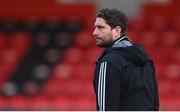 3 May 2021; Derry City manager Ruaidhri Higgins during the SSE Airtricity League Premier Division match between Derry City and Finn Harps at the Ryan McBride Brandywell Stadium in Derry. Photo by Stephen McCarthy/Sportsfile