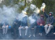 3 May 2021; Derry City supporters during the SSE Airtricity League Premier Division match between Derry City and Finn Harps at the Ryan McBride Brandywell Stadium in Derry. Photo by Stephen McCarthy/Sportsfile