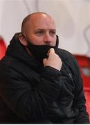 3 May 2021; Cliftonville manager Paddy McLaughlin during the SSE Airtricity League Premier Division match between Derry City and Finn Harps at the Ryan McBride Brandywell Stadium in Derry. Photo by Stephen McCarthy/Sportsfile