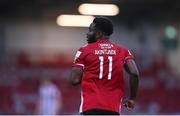 3 May 2021; James Akintunde of Derry City during the SSE Airtricity League Premier Division match between Derry City and Finn Harps at the Ryan McBride Brandywell Stadium in Derry. Photo by Stephen McCarthy/Sportsfile