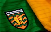 5 May 2021; A detailed view of the Donegal jersey during a Donegal football squad portrait session at Donegal GAA Centre of Excellence in Convoy, Donegal. Photo by Seb Daly/Sportsfile
