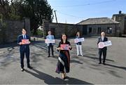 11 May 2021; Sport Ireland release the Participation Plan 2021-2024. Pictured at the announcement are Minister for Media, Tourism, Arts, Culture, Sport and the Gaeltacht, Catherine Martin TD, and Minister of State for Sport and the Gaeltacht Jack Chambers TD, with, from second left, Chairman of Sport Ireland Kieran Mulvey, Sport Ireland Director of Participation & Ethics Dr Una May and Sport Ireland Chief Executive John Treacy. Photo by Brendan Moran/Sportsfile