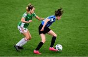 1 May 2021; Kellie Brennan of Athlone Town in action against Lauren Walsh of Cork City during the SSE Airtricity Women's National League match between Athlone Town and Cork City at Athlone Town Stadium in Athlone, Westmeath. Photo by Ramsey Cardy/Sportsfile
