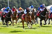 7 May 2021; Falcon Eight, with Frankie Dettori up, leads the field on their way to winning The tote+ Chester Cup Handicap Stakes at Chester Racecourse, England. Photo by Hugh Routledge/Sportsfile