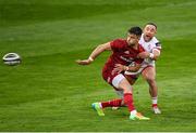 7 May 2021; Conor Murray of Munster is tackled by Alby Mathewson of Ulster during the Guinness PRO14 Rainbow Cup match between Munster and Ulster at Thomond Park in Limerick. Photo by Ramsey Cardy/Sportsfile