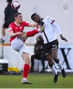 7 May 2021; Garry Buckley of Sligo Rovers in action against Junior Ogedi-Uzokwe of Dundalk during the SSE Airtricity League Premier Division match between Dundalk and Sligo Rovers at Oriel Park in Dundalk, Louth. Photo by Stephen McCarthy/Sportsfile