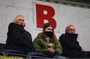 7 May 2021; Former player and manager Dermot Keely, right, during the SSE Airtricity League Premier Division match between Dundalk and Sligo Rovers at Oriel Park in Dundalk, Louth. Photo by Ben McShane/Sportsfile