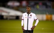 7 May 2021; A dejected Wilfred Zahibo of Dundalk following the SSE Airtricity League Premier Division match between Dundalk and Sligo Rovers at Oriel Park in Dundalk, Louth. Photo by Stephen McCarthy/Sportsfile