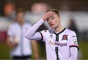 7 May 2021; A dejected Daniel Kelly of Dundalk following the SSE Airtricity League Premier Division match between Dundalk and Sligo Rovers at Oriel Park in Dundalk, Louth. Photo by Stephen McCarthy/Sportsfile