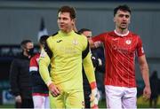 7 May 2021; Sligo Rovers goalkeeper Ed McGinty, left, and John Mahon of Sligo Rovers after the SSE Airtricity League Premier Division match between Dundalk and Sligo Rovers at Oriel Park in Dundalk, Louth. Photo by Ben McShane/Sportsfile