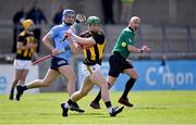 8 May 2021; Martin Keoghan of Kilkenny in action against Seán Moran of Dublin during the Allianz Hurling League Division 1 Group B Round 1 match between Dublin and Kilkenny at Parnell Park in Dublin. Photo by Piaras Ó Mídheach/Sportsfile