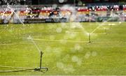 8 May 2021; The pitch is watered before the SSE Airtricity League Premier Division match between St Patrick's Athletic and Shamrock Rovers at Richmond Park in Dublin. Photo by Harry Murphy/Sportsfile