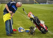 8 May 2021; Limerick groundsman Eugene Griffin renews and places the sideline flags before the Allianz Hurling League Division 1 Group A Round 1 match between Limerick and Tipperary at LIT Gaelic Grounds in Limerick. Photo by Ray McManus/Sportsfile