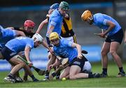 8 May 2021; Daire Gray of Dublin, centre, tries to gather the loose ball during the Allianz Hurling League Division 1 Group B Round 1 match between Dublin and Kilkenny at Parnell Park in Dublin. Photo by Piaras Ó Mídheach/Sportsfile