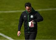 8 May 2021; Shamrock Rovers manager Stephen Bradley checks his watch before the SSE Airtricity League Premier Division match between St Patrick's Athletic and Shamrock Rovers at Richmond Park in Dublin. Photo by Harry Murphy/Sportsfile