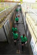8 May 2021; Peamount United players on the way out to the warm up before the SSE Airtricity Women's National League match between Peamount United and Athlone Town at PLR Park in Greenogue, Dublin. Photo by Matt Browne/Sportsfile