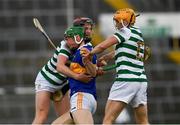 8 May 2021; Brian McGrath of Tipperary in action against David Dempsey, left, and Adrian Breen of Limerick during the Allianz Hurling League Division 1 Group A Round 1 match between Limerick and Tipperary at LIT Gaelic Grounds in Limerick. Photo by Ray McManus/Sportsfile
