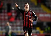 8 May 2021; Ali Coote of Bohemians celebrates after scoring his side's second goal during the SSE Airtricity League Premier Division match between Bohemians and Finn Harps at Dalymount Park in Dublin. Photo by Seb Daly/Sportsfile