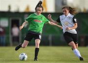 8 May 2021; Sadhbh Doyle of Peamount United in action against Emma Donohoe of Athlone Town during the SSE Airtricity Women's National League match between Peamount United and Athlone Town at PLR Park in Greenogue, Dublin. Photo by Matt Browne/Sportsfile