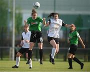 8 May 2021; Karen Duggan of Peamount United in action against Meilissa O'Kane of Athlone Town during the SSE Airtricity Women's National League match between Peamount United and Athlone Town at PLR Park in Greenogue, Dublin. Photo by Matt Browne/Sportsfile