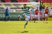8 May 2021; Sean Hoare of Shamrock Rovers controls the ball during the SSE Airtricity League Premier Division match between St Patrick's Athletic and Shamrock Rovers at Richmond Park in Dublin. Photo by Harry Murphy/Sportsfile